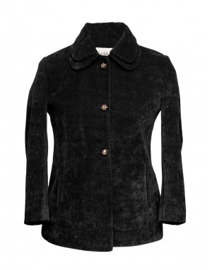 Girls Coat  Metallic Black